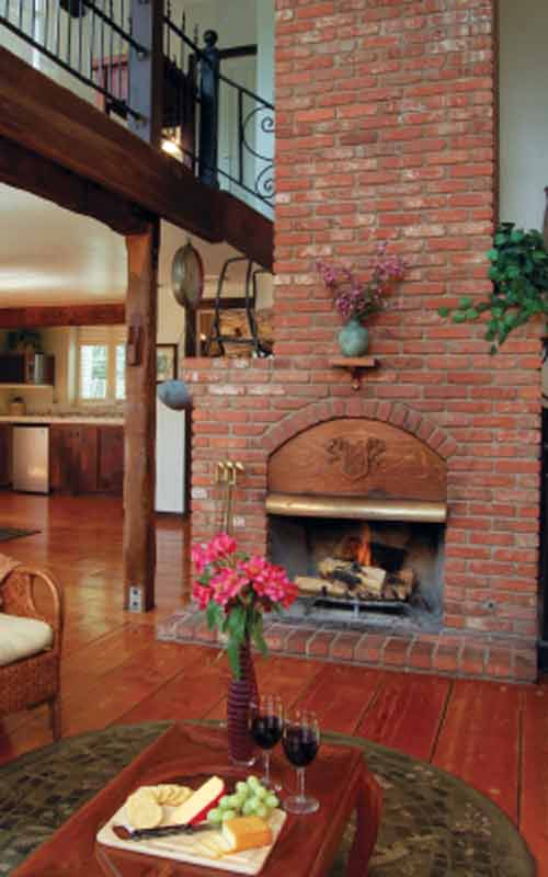 Brick Fireplace Pictures; Rustic Two Storey Brick Fireplace Design Picture