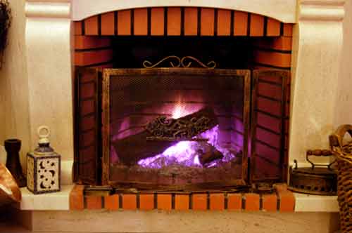 Brick Fireplace Pictures; Two Column Fireplace Design Photo with Brick Hearth