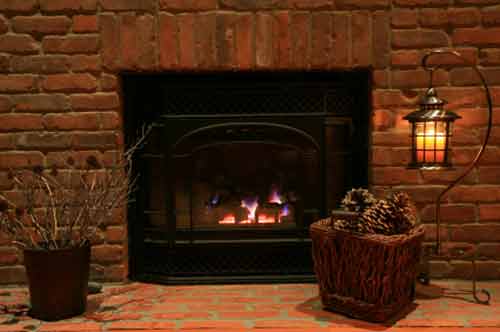 Brick Fireplace Pictures; Brick Fireplace Photo using Simple Brick Design