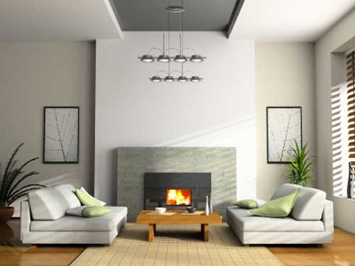 Fireplace Design Picture; Beautiful Picture of a Modern Stainless Steel Fireplace Design fired by Propane Gas
